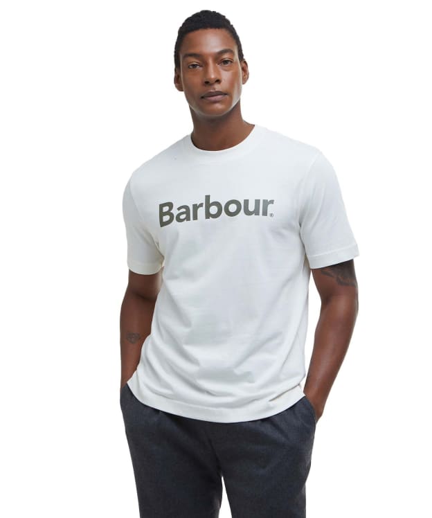 Men's Barbour Logo Relaxed Fit T-Shirt - Antique White