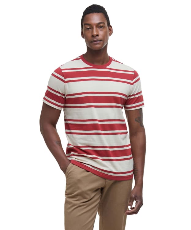 Men's Barbour Colts Stripe Relaxed Fit T-Shirt - Red Spice