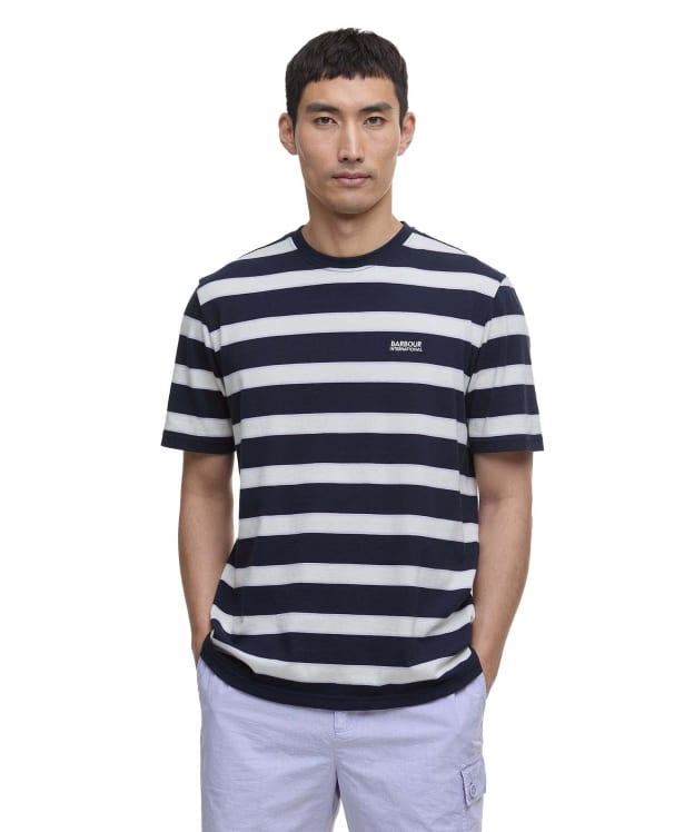 Men's Barbour International Luca Stripe T-Shirt - Navy