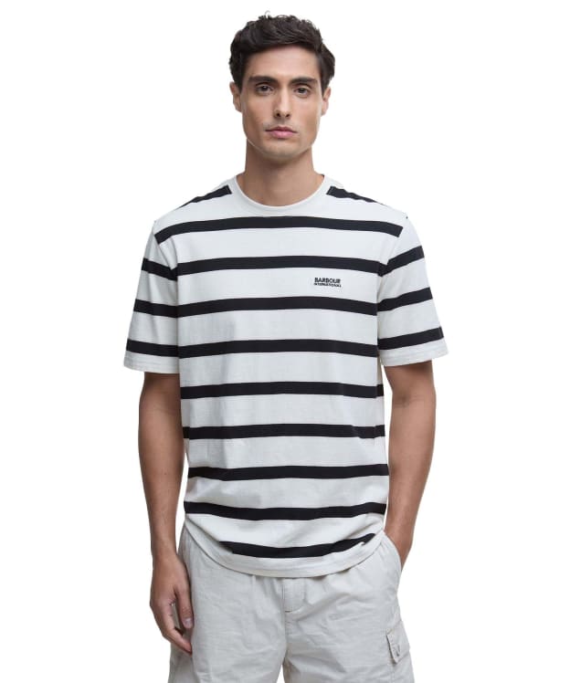 Men's Barbour International Luca Stripe T-Shirt - Whisper White