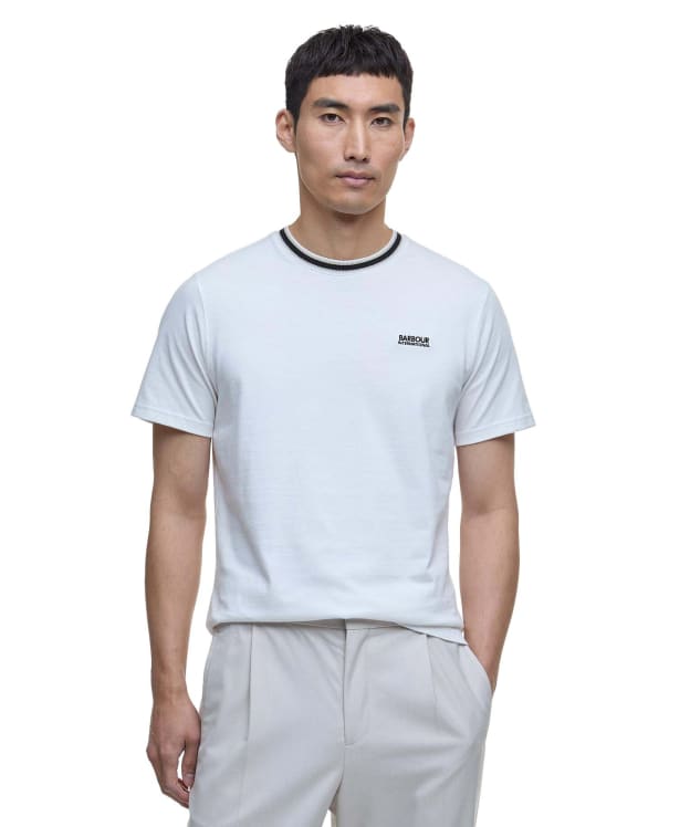 Men's Barbour International Luca Tipping Detail T-Shirt - Whisper White