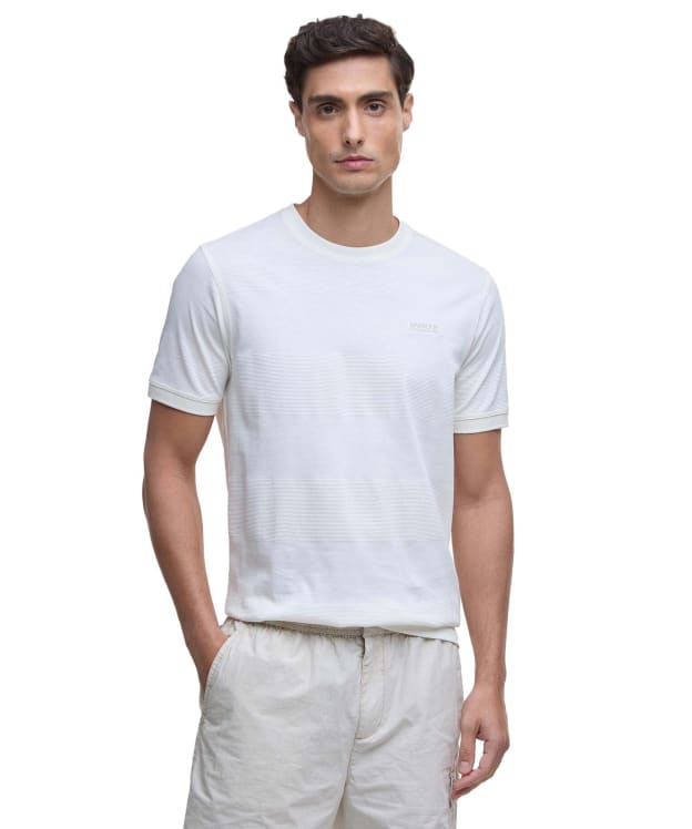 Men's Barbour International Chapter Jacquard Texture T-Shirt - Whisper White