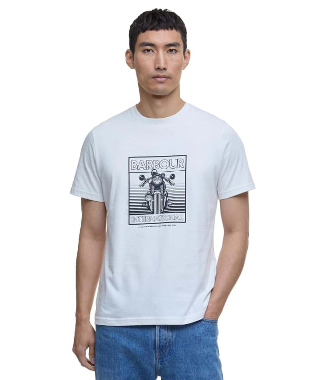 Men's Barbour International Track Graphic T-Shirt - Whisper White