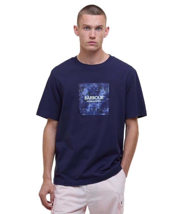 Men's Barbour International Camo Ikat Block T-Shirt - Midnight Blue