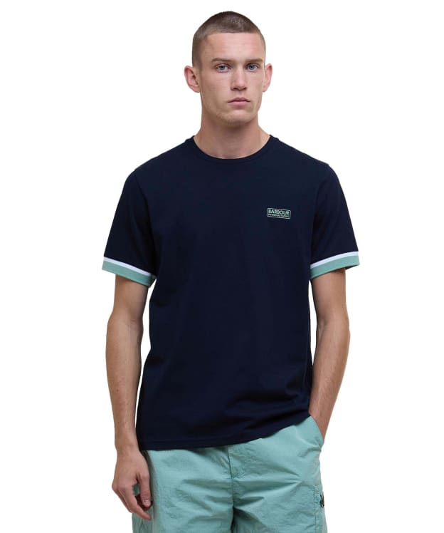 Men's Barbour International Deep Cuff Evan Tipped T-Shirt - Sapphire Navy