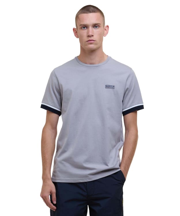 Men's Barbour International Deep Cuff Evan Tipped T-Shirt - Pale Slate