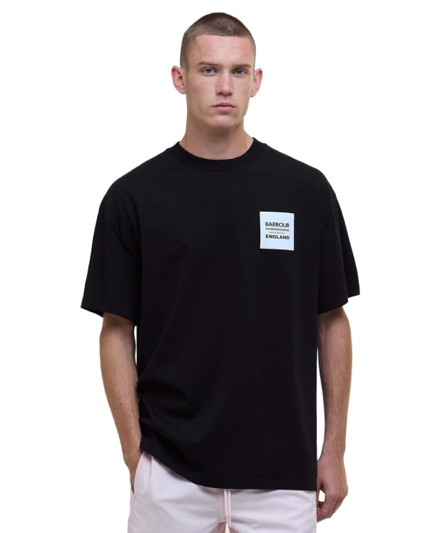 Men's Barbour International Micro Block Graphic Oversized T-Shirt - Black