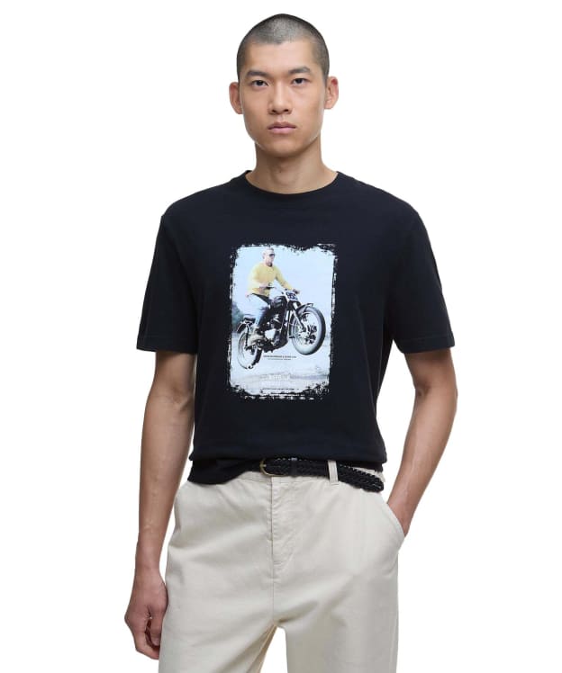 Men's Barbour International Coster Steve McQueen Graphic T-Shirt - Black