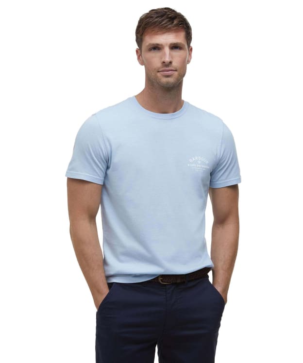 Men's Barbour Cranmer Logo T-Shirt - Ocean Sky