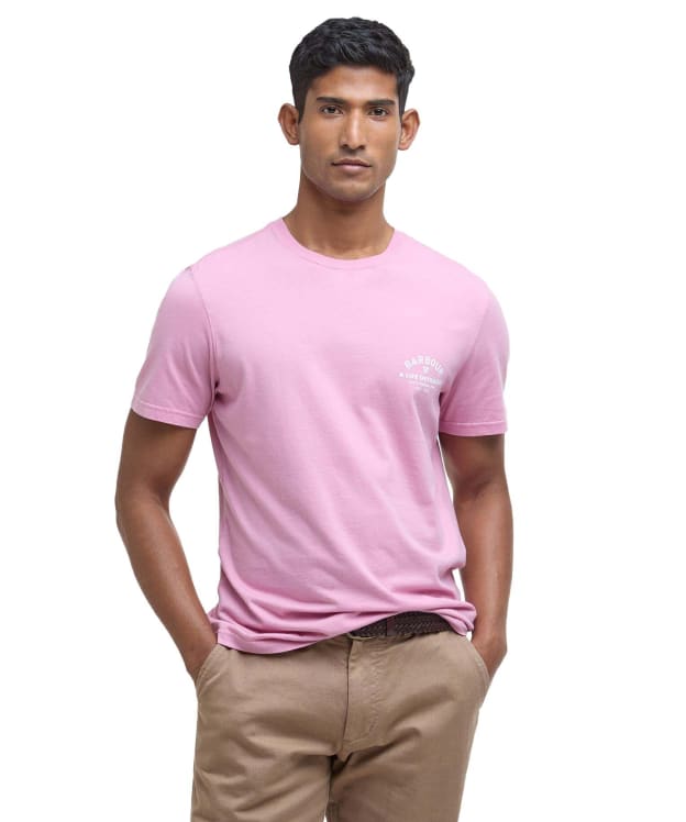 Men's Barbour Cranmer Logo T-Shirt - True Pink