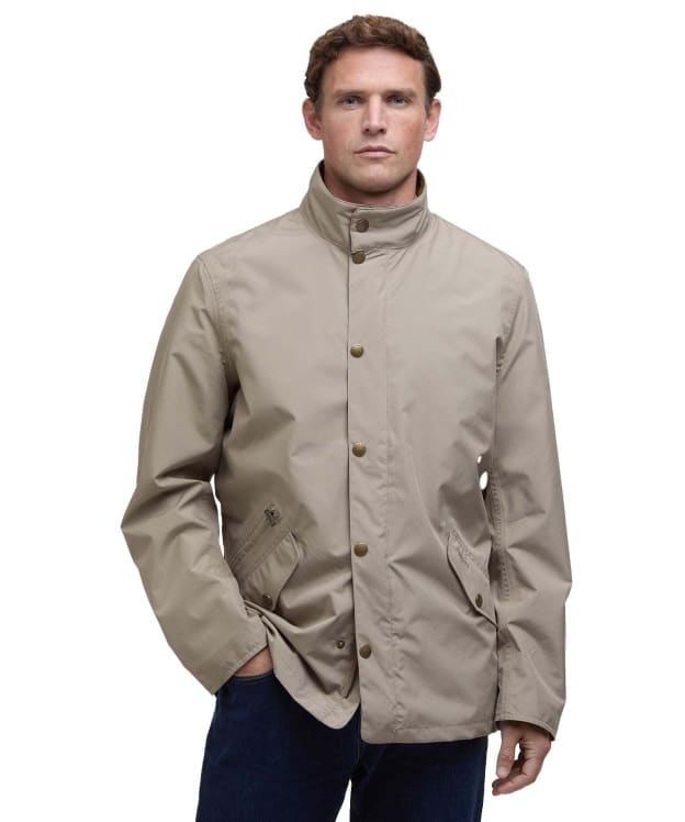 Men's Barbour Spoonbill Waterproof Jacket - Military Brown / Classic Tartan
