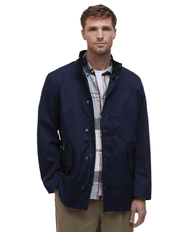 Men's Barbour City Chelsea Waterproof Jacket - Navy / Bleached Pine Tartan
