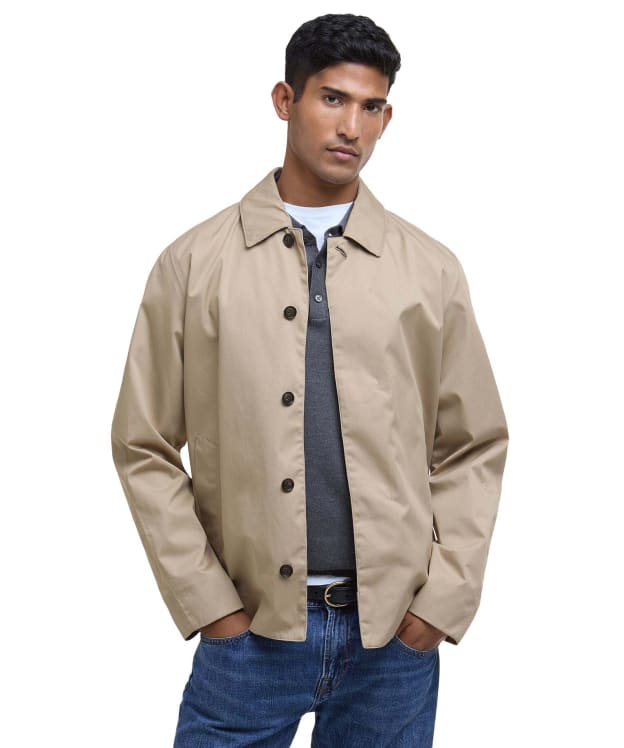 Men's Barbour Short Rokig Waterproof Jacket - Washed Stone