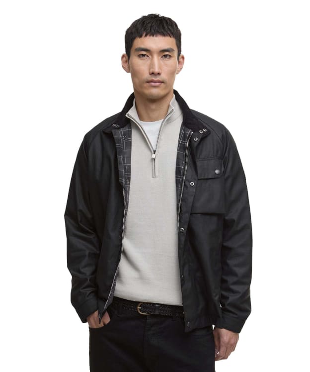 Men's Barbour International Lexton Waxed Jacket - Black