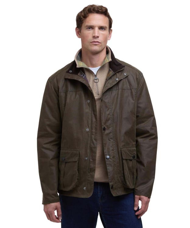 Men's Barbour Sander Waxed Jacket - Beech