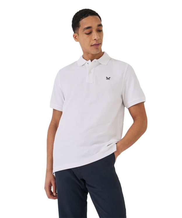 Men's Crew Clothing Classic Pique Polo Shirt - Heritage White