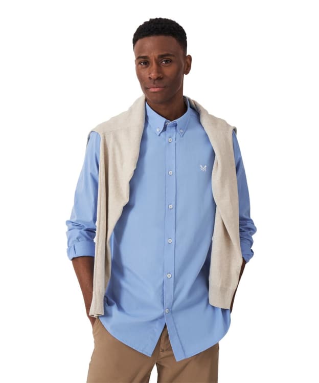 Men's Crew Clothing Plain Poplin Shirt - Heritage Sky Blue