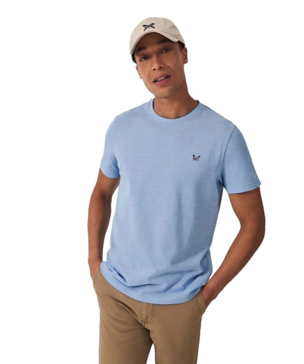 Men's Crew Clothing Oxford T-Shirt - Norse Blue / White