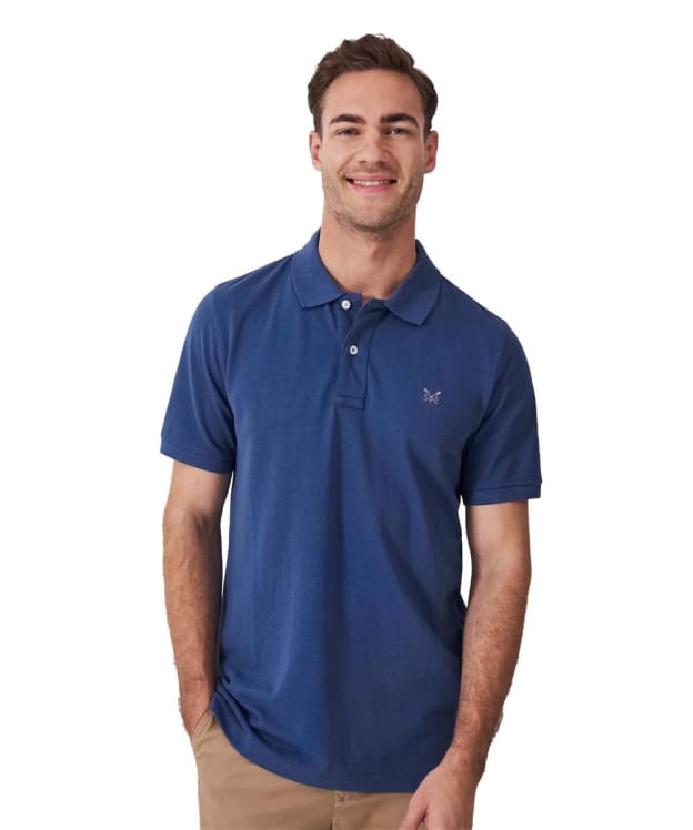 Men's Crew Clothing Classic Pique Polo Shirt - Dark Blue