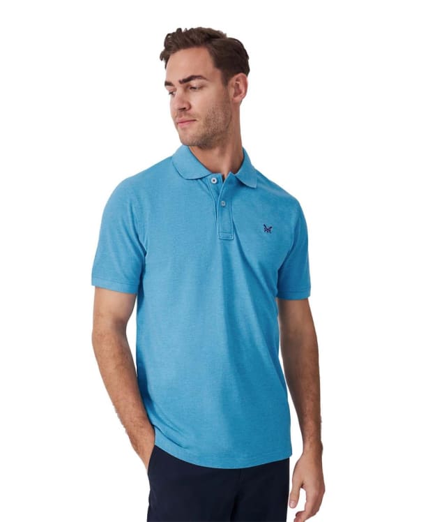 Men's Crew Clothing Classic Pique Polo Shirt - Norse Blue Marl