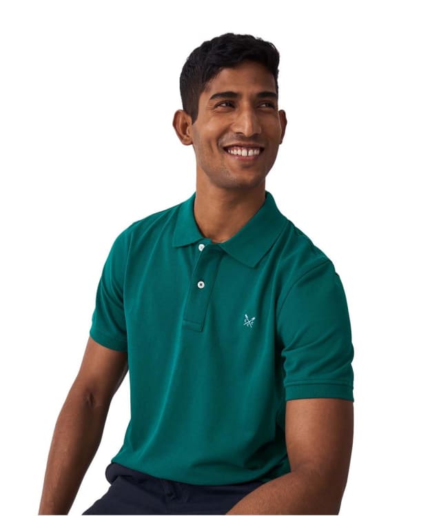 Men's Crew Clothing Classic Pique Polo Shirt - Teal Green