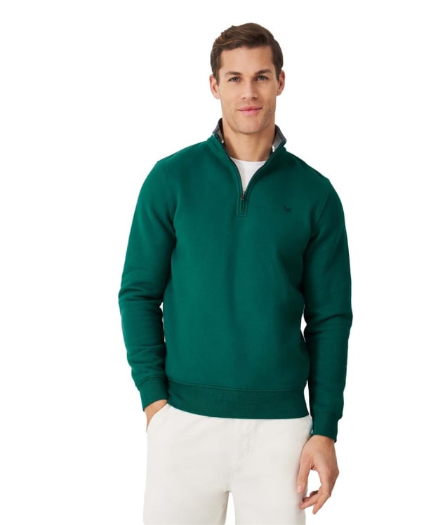 Men's Crew Clothing Classic 1/2 Zip Sweater - Teal Green