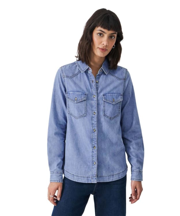 Women's Crew Clothing Denim Shirt - Blue
