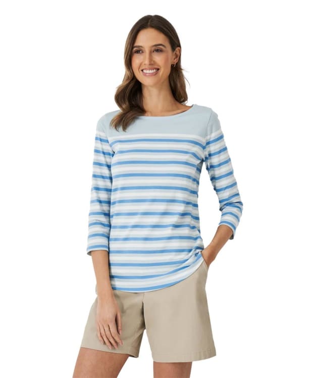 Women's Crew Clothing Essential Breton Top - Blue / White