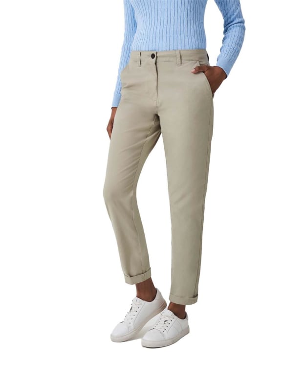 Women's Crew Clothing Salcombe Chino Trousers - Stone