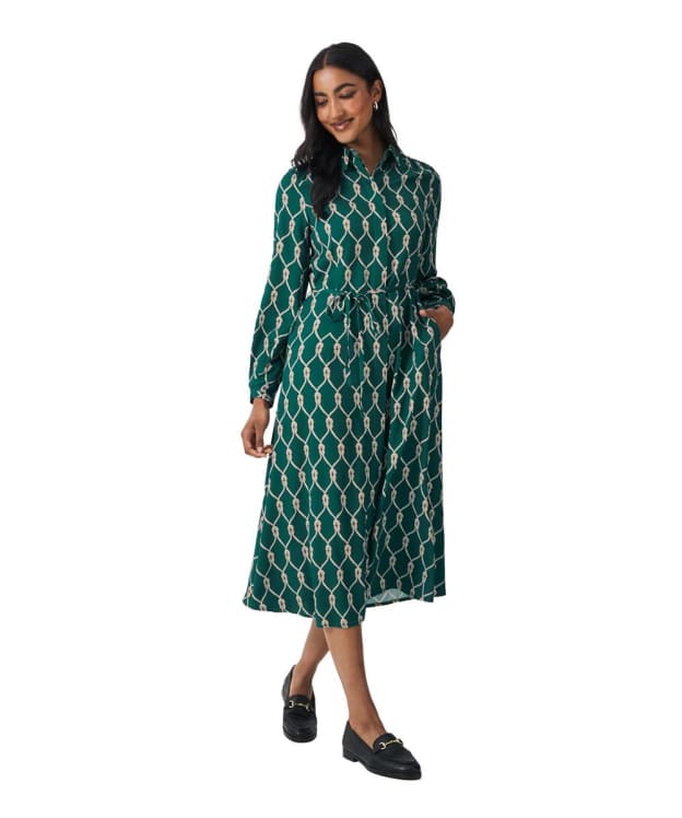 Women's Crew Clothing Olivia Shirt Dress - Teal / Rope