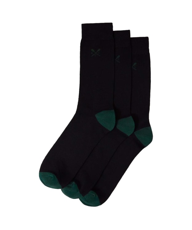 Men's Crew Clothing Bamboo Socks - 3 Pack - Black
