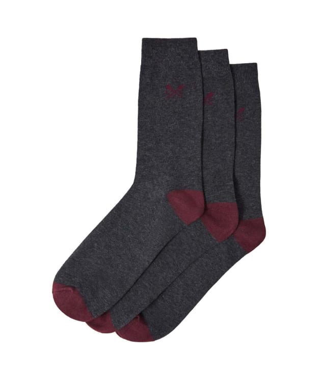 Men's Crew Clothing Bamboo Socks - 3 Pack - Charcoal