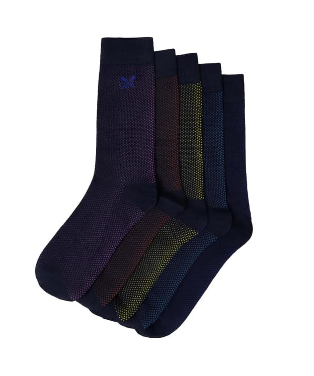 Men's Crew Clothing Bamboo Socks - 5 Pack - Pindots
