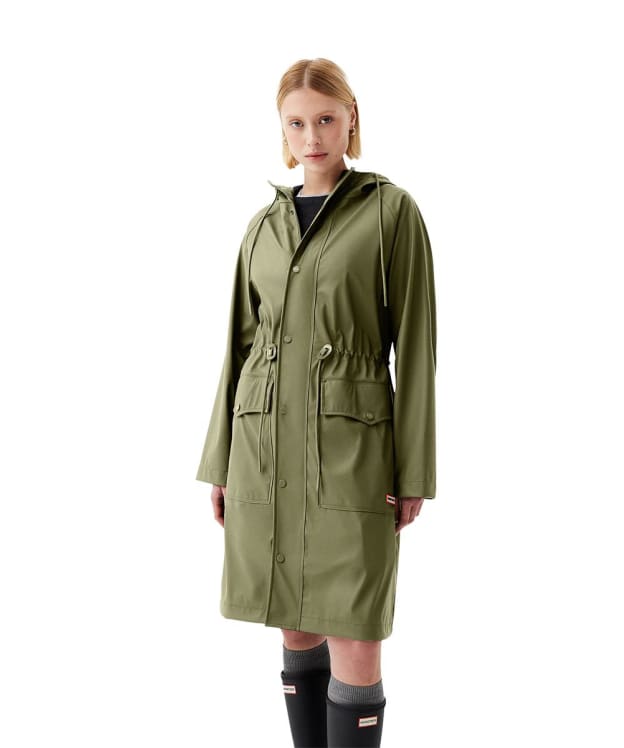 Women's Hunter Janna Waterproof PU Parka - Deep Lichen Green
