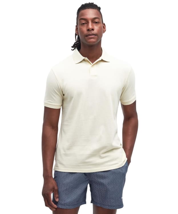 Men's Barbour Washed Sports Polo Shirt - Putty