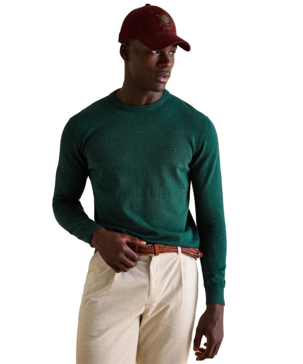 Men's Joules Jarvis Cotton Crew Neck Jumper - Dark Green