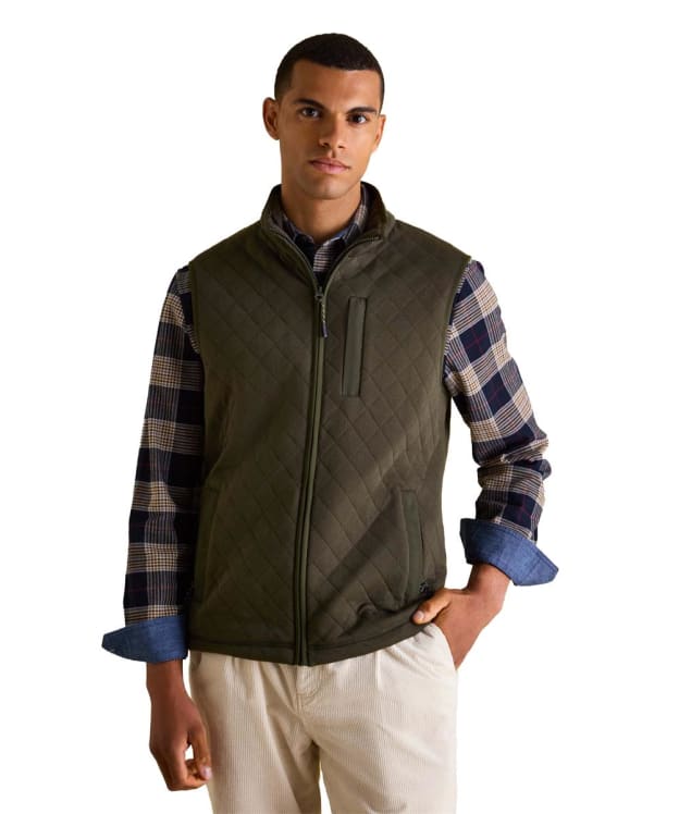 Men's Joules Malton Quilted Jersey Gilet - Green