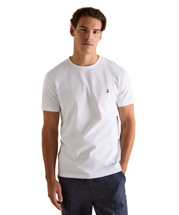 Men's Joules Denton Short Sleeve Cotton T-Shirt - White