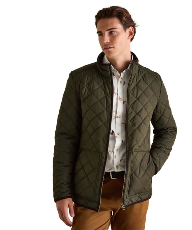 Men's Joules Maynard Diamond Quilted Jacket - Green