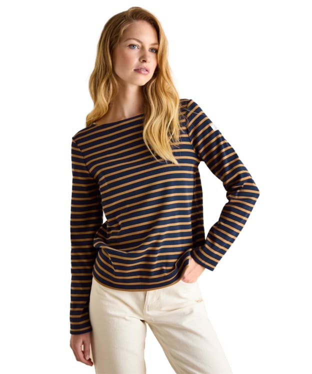 Women's Joules New Harbour Top - Navy / Tan