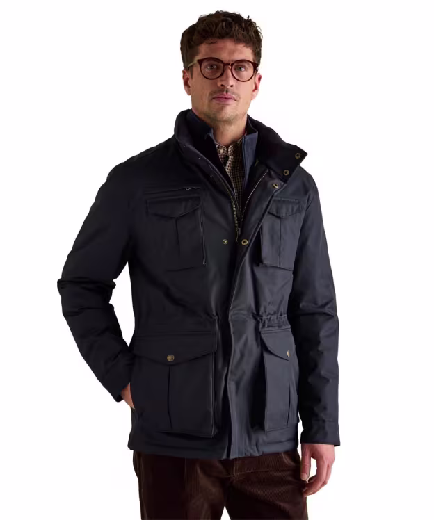 Men’s Joules Beckett Waterproof Field Coat - Navy
