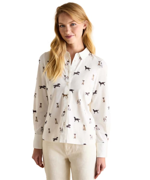 Women's Joules Burlington Jersey Shirt - Dogs Print