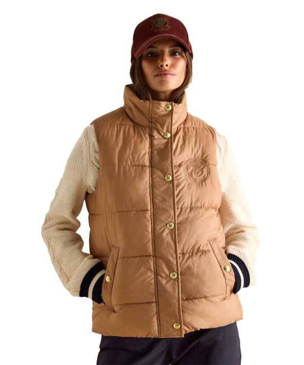 Women's Joules Showerproof Reversible Gilet - Check