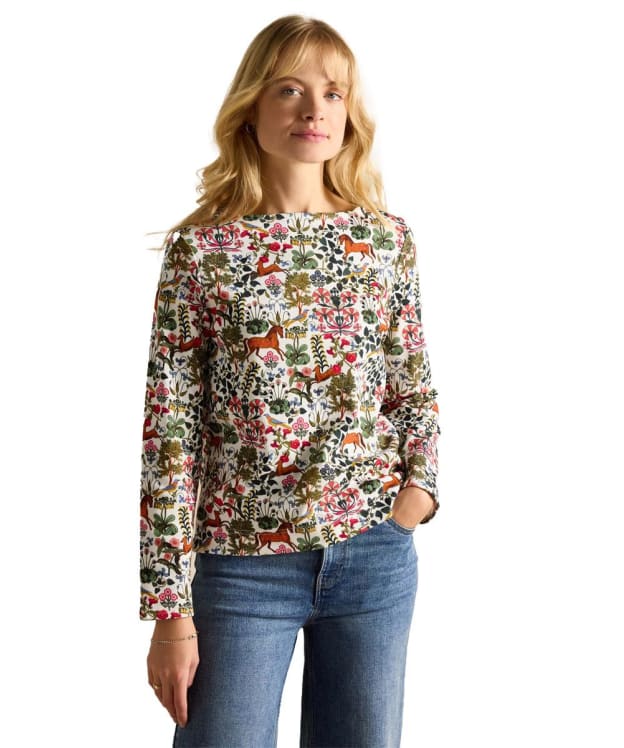 Women's Joules Harbour Printed Top - Mystical Forest Print