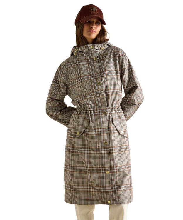 Women's Joules Holkham Waterproof Packable Raincoat - Dartmoor Check