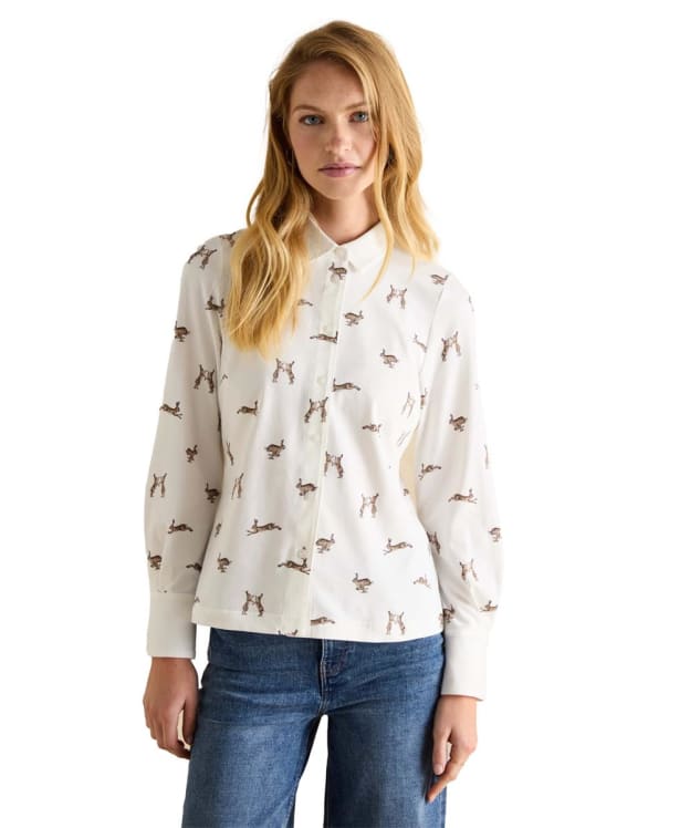 Women's Joules Burlington Jersey Shirt - Hare Print