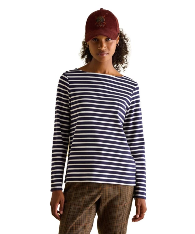 Women's Joules New Harbour Top - Navy / Cream
