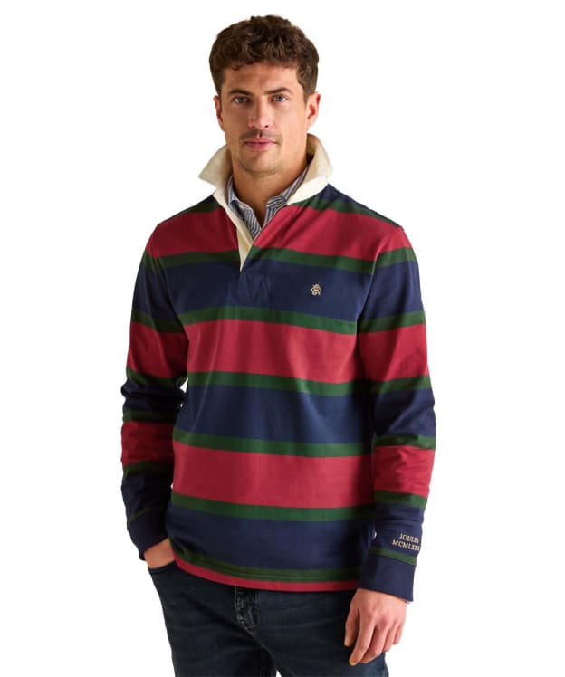 Men's Joules Onside Cotton Rugby Shirt - Red / Navy