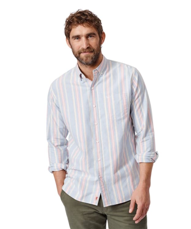 Men's Aubin Aldridge Oxford Button Down Stripe Shirt - Candy Stripe
