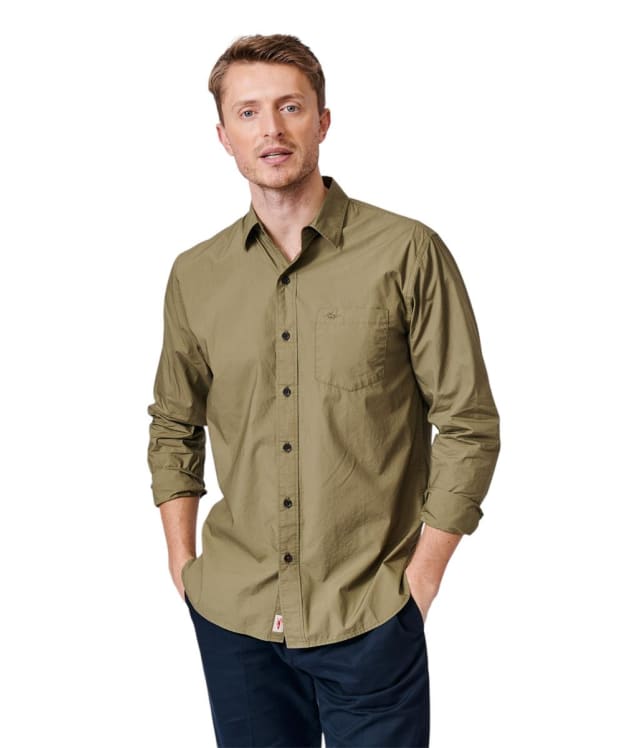 Men's Aubin Gladstone Poplin Classic Fit Shirt - Khaki